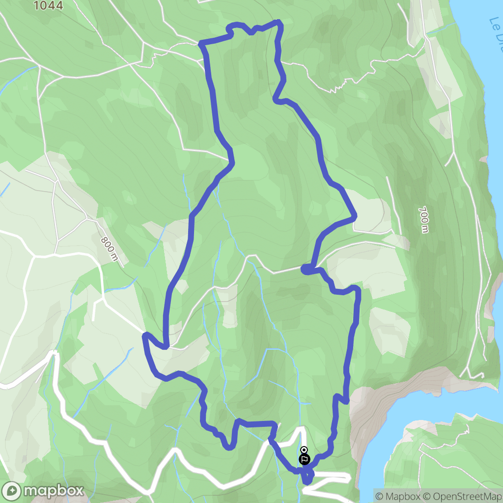Roissard : carte du parcours de randonnée - France