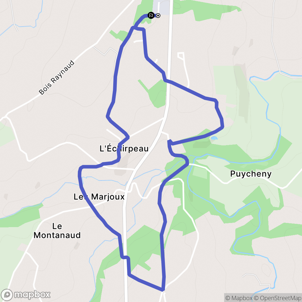 Séreilhac, Saint-Martin-le-Vieux : carte du parcours de randonnée - France