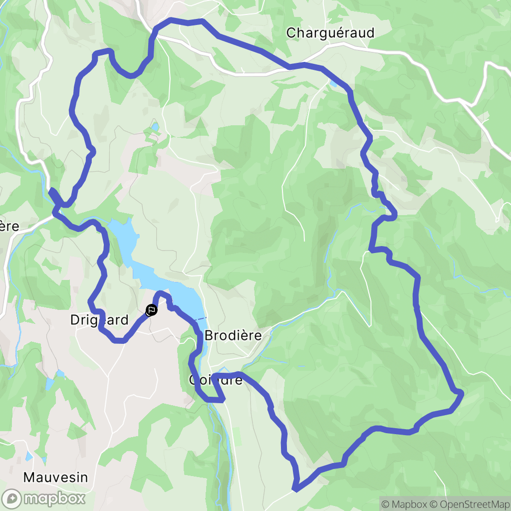 Le Mayet-de-Montagne : carte du parcours de randonnée - France