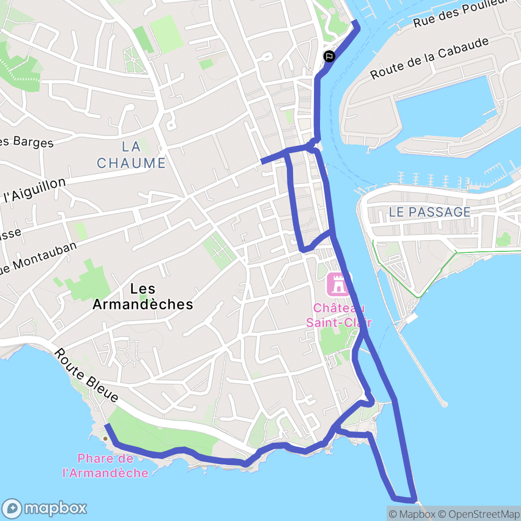 Les Sables-d'Olonne : carte du parcours de randonnée - France