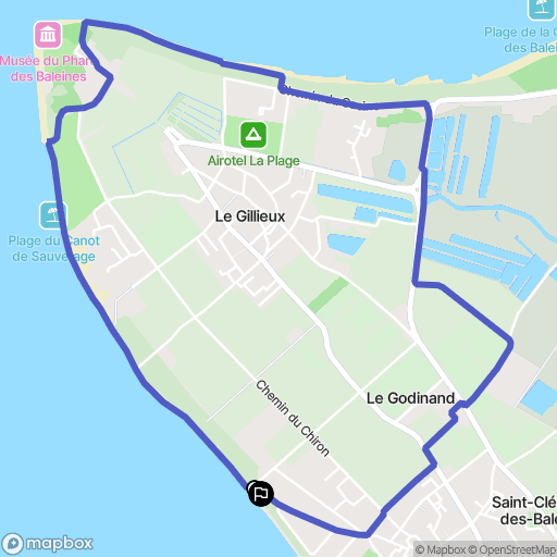 Saint-Clément-des-Baleines : carte du parcours de randonnée - France