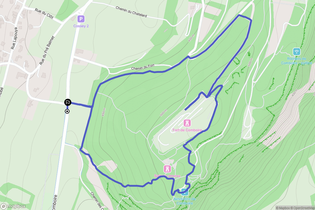 Claix : carte du parcours de randonnée - France