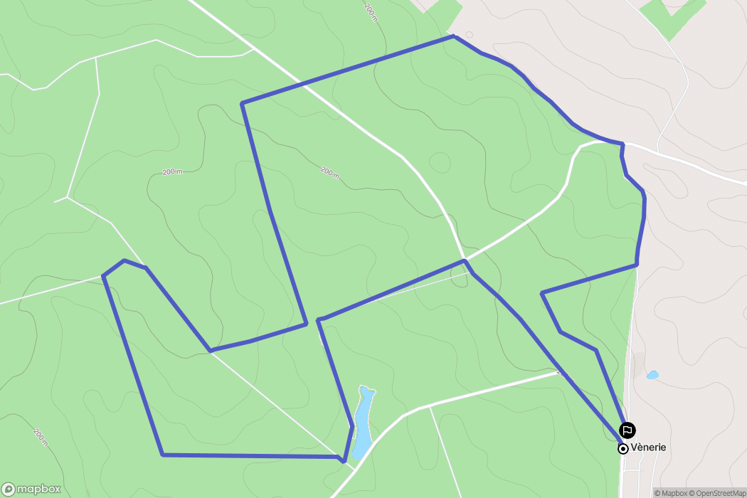 Signy-l'Abbaye : carte du parcours de randonnée - France