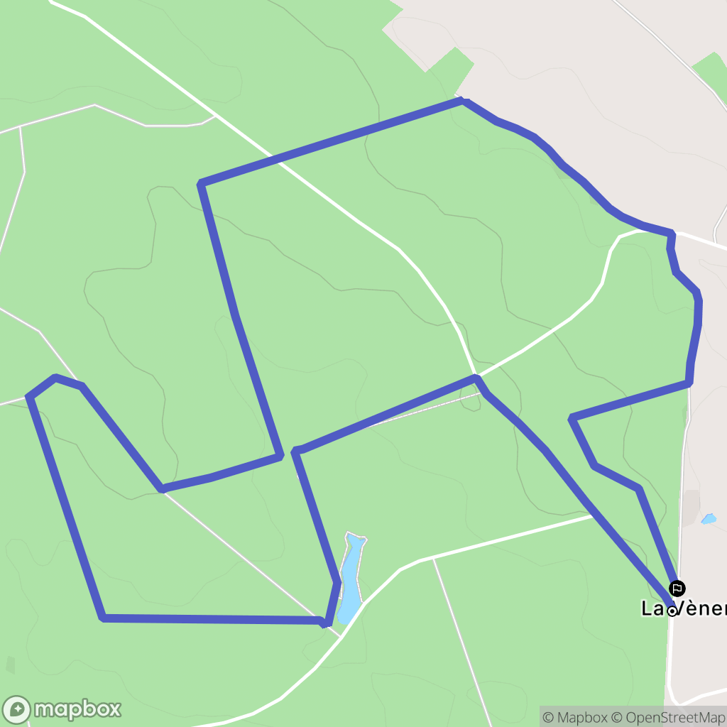 Signy-l'Abbaye : carte du parcours de randonnée - France