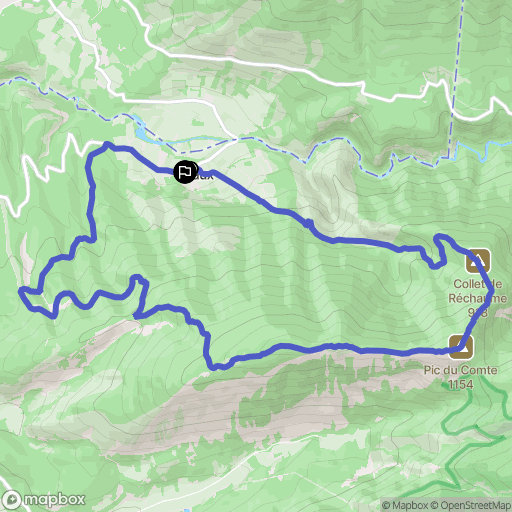Malaucène : carte du parcours de randonnée - France