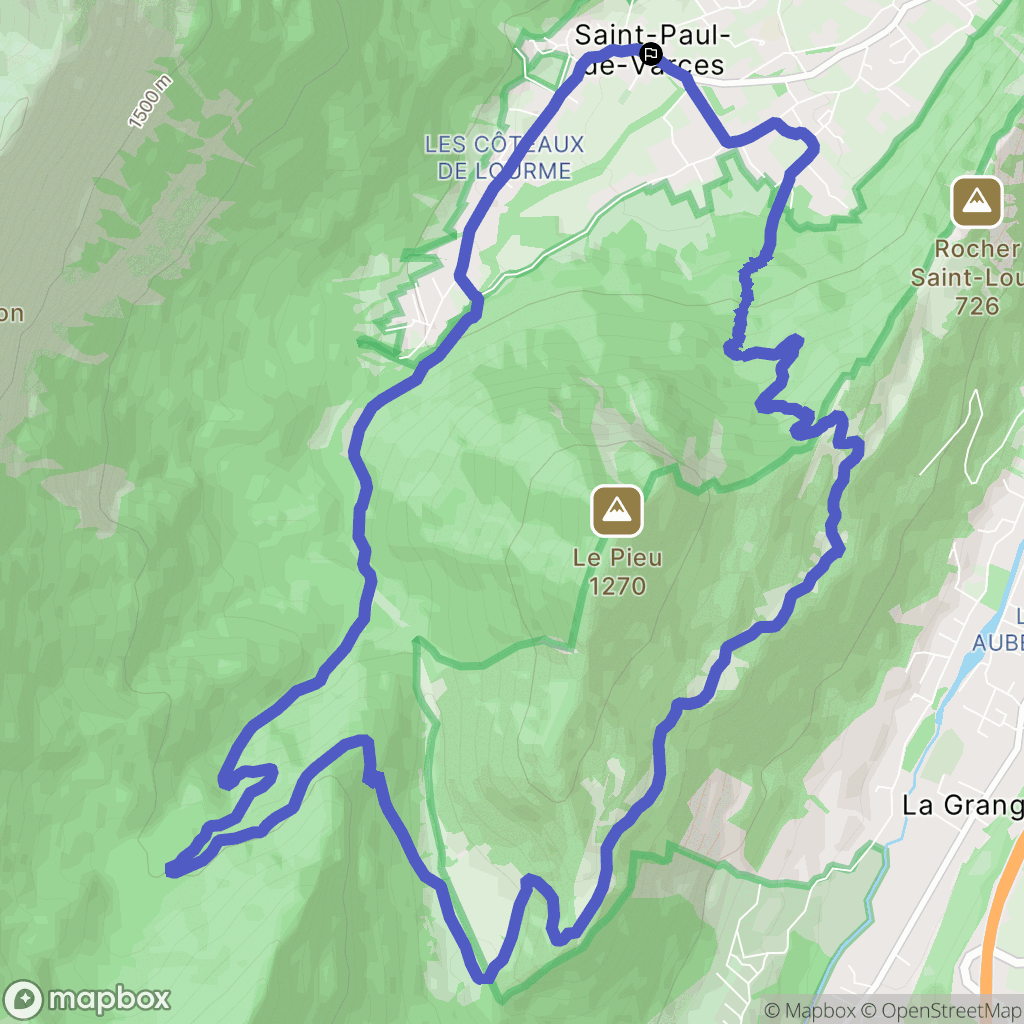 Saint-Paul-de-Varces : carte du parcours de randonnée - France