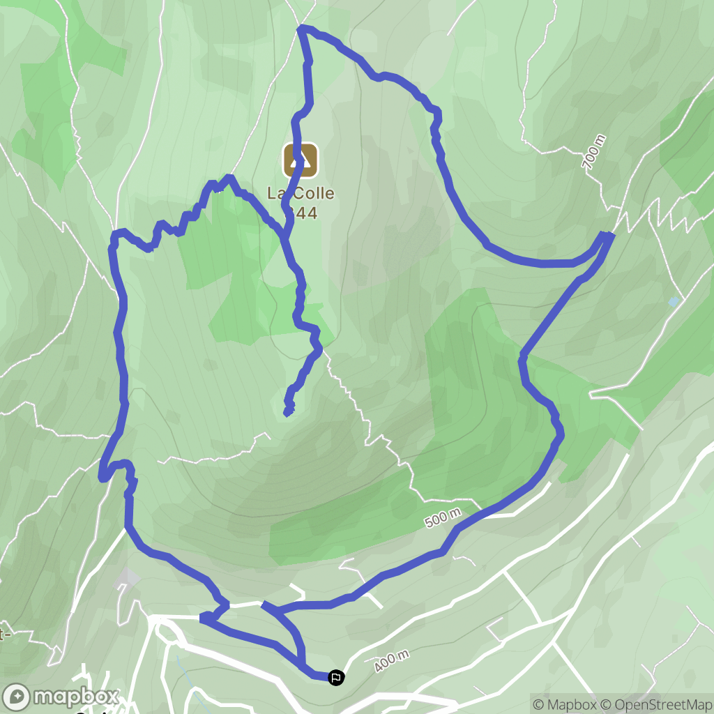 Saint-Jeannet : carte du parcours de randonnée - France