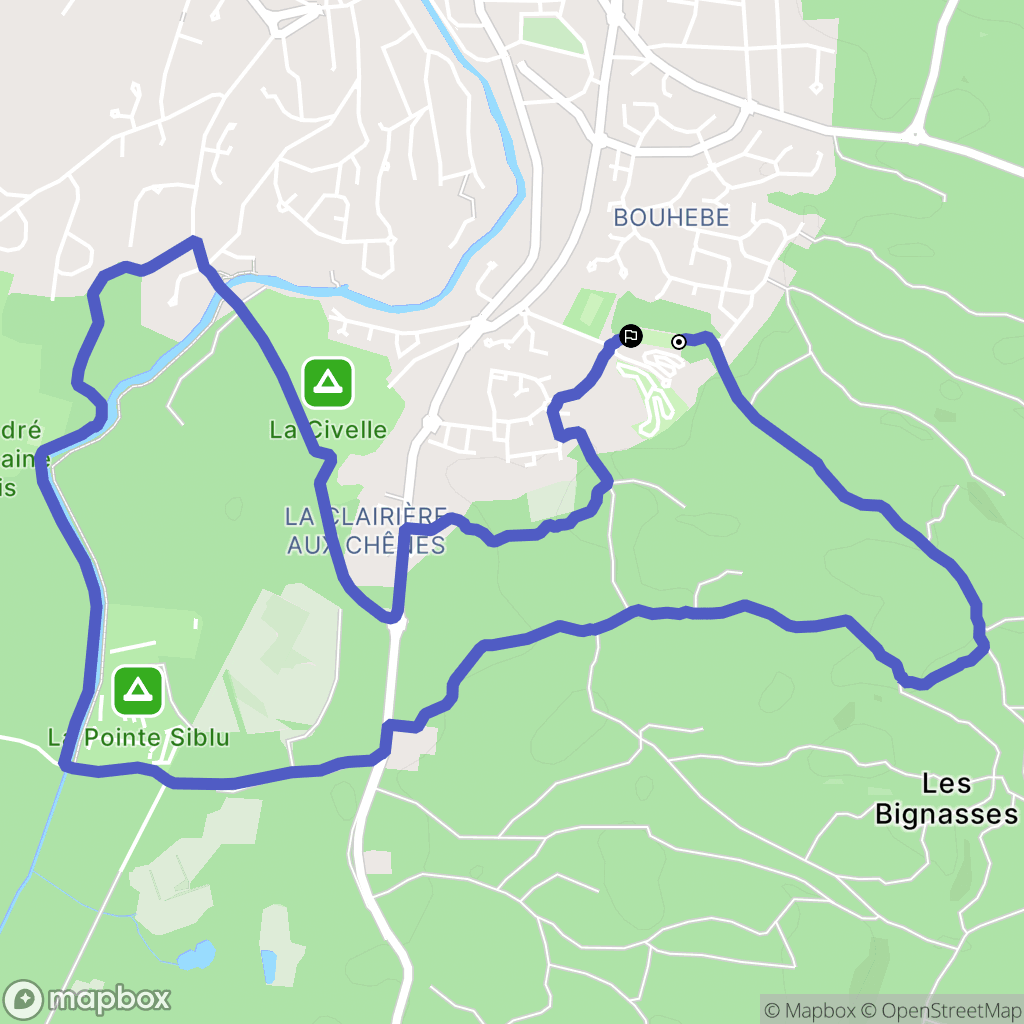 Capbreton : carte du parcours de randonnée - France