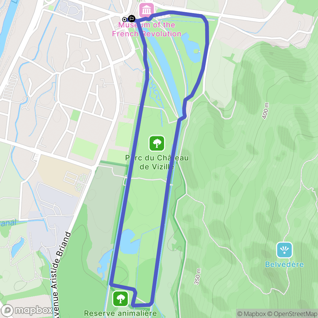 Vizille : carte du parcours de randonnée - France