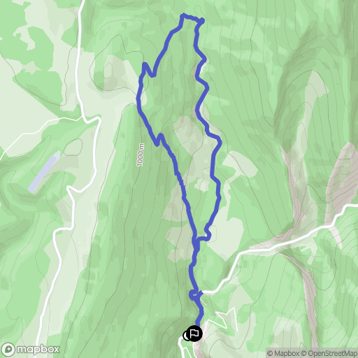 Omblèze : carte du parcours de randonnée - France