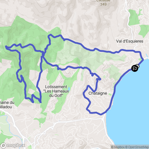 Sainte-Maxime : carte du parcours de randonnée - France