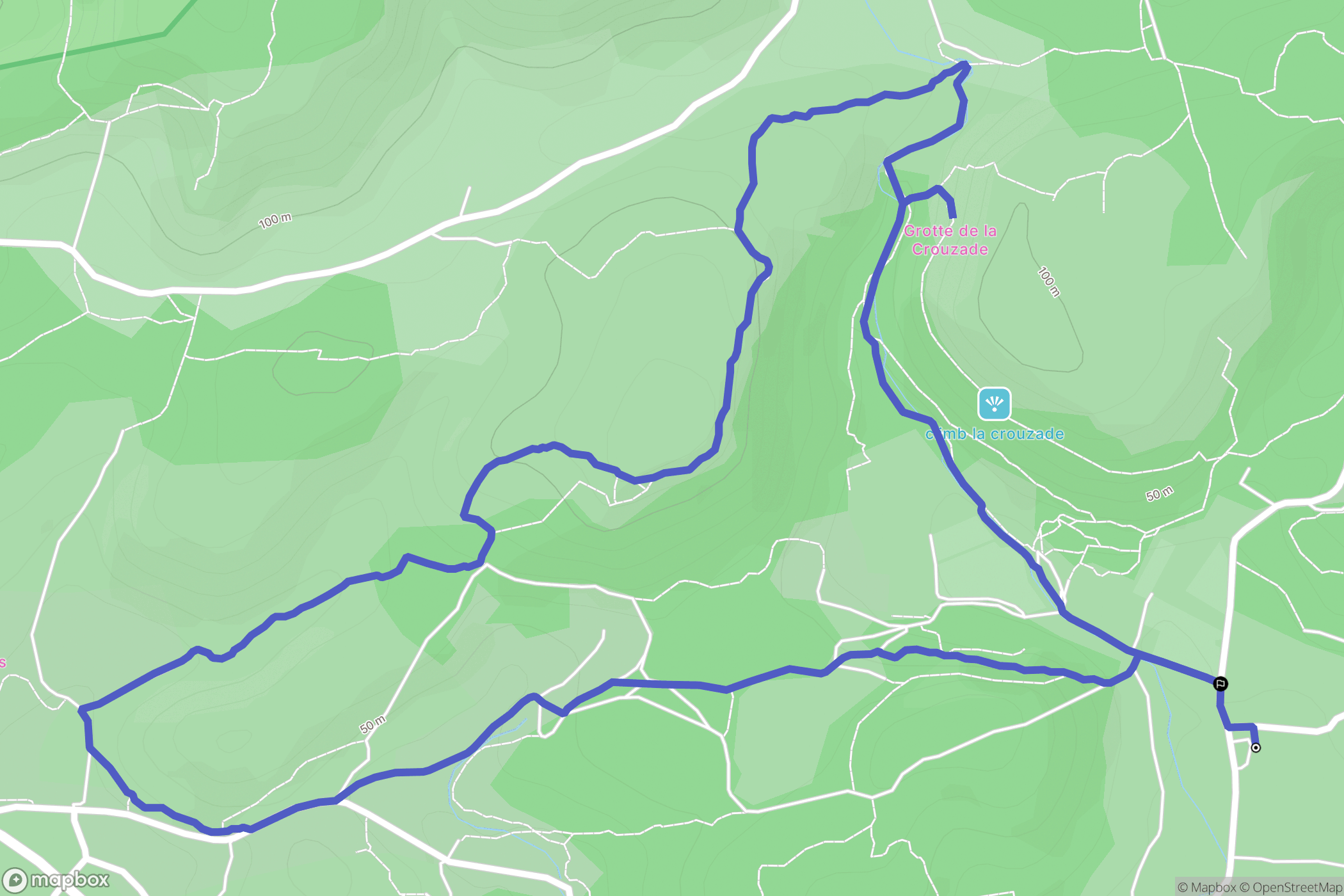 Gruissan : carte du parcours de randonnée - France