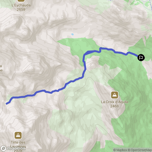 Puy-Saint-André : carte du parcours de randonnée - France