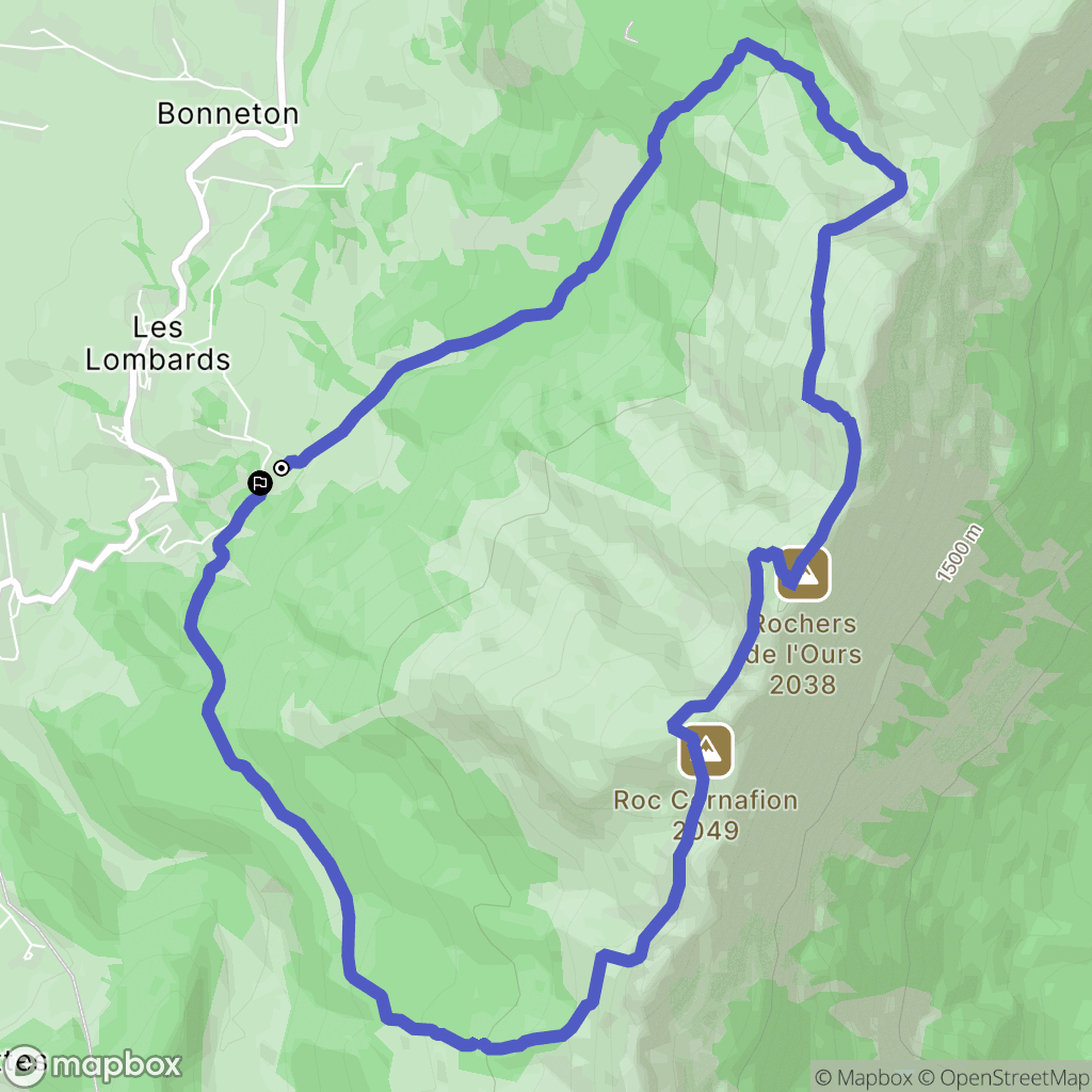 Villard de Lans : carte du parcours de randonnée - France