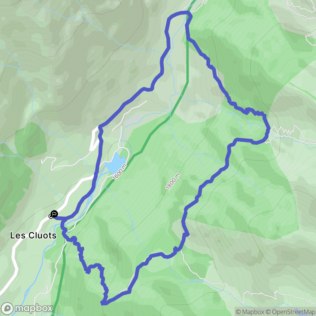 Belvédère : carte du parcours de randonnée - France