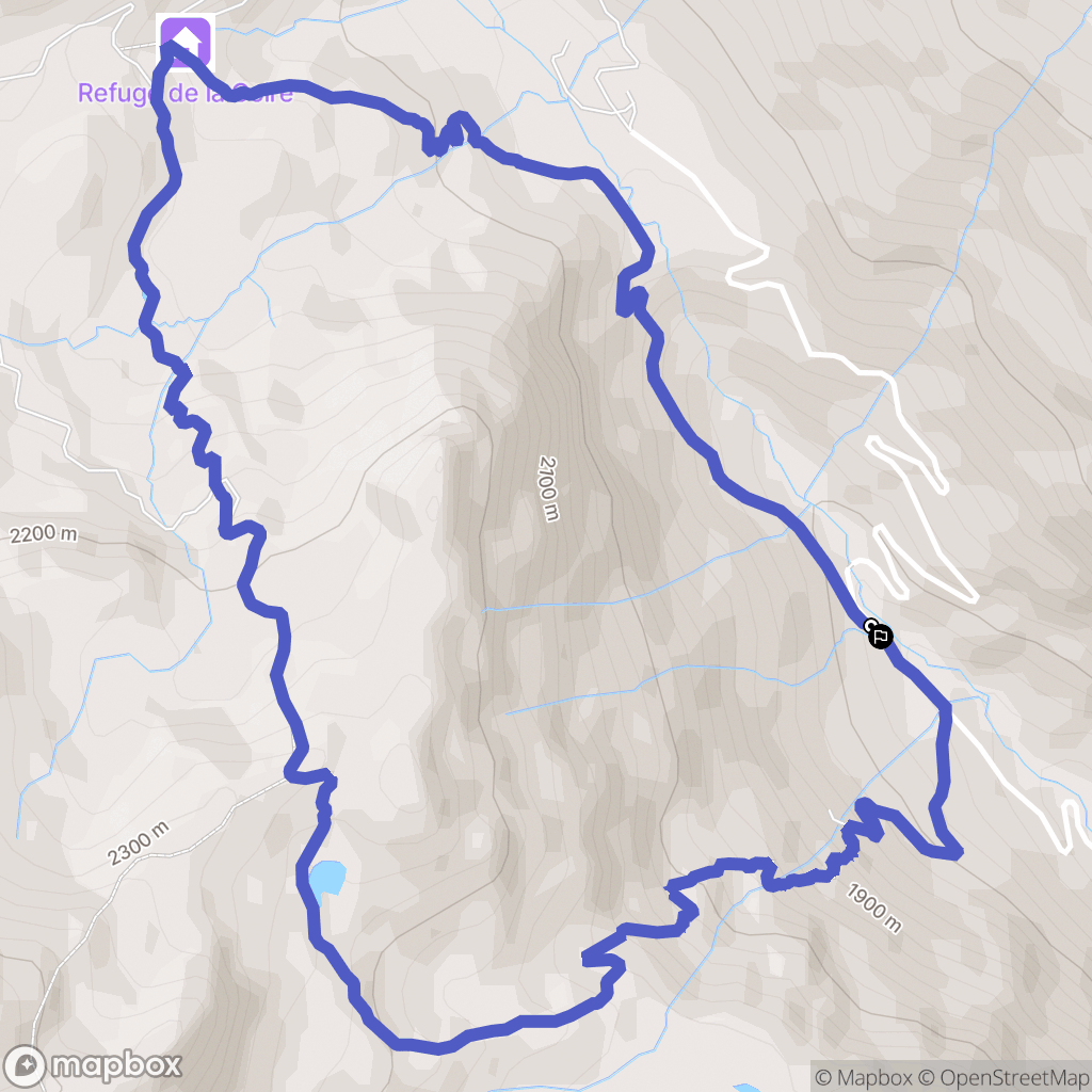 Bourg-Saint-Maurice : carte du parcours de randonnée - France