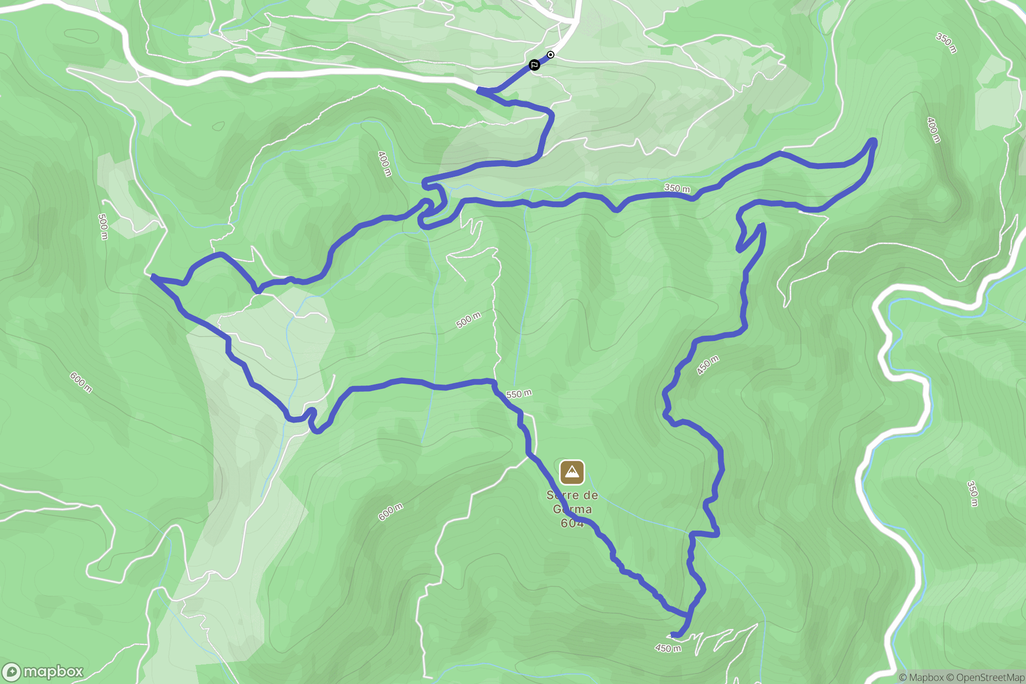Montgaillard : carte du parcours de randonnée - France