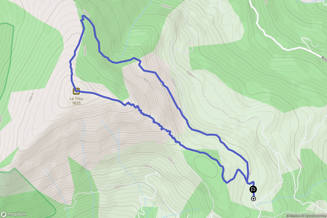 Saint-Nicolas-la-Chapelle : carte du parcours de randonnée - France