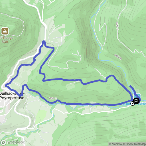 Duilhac-sous-Peyrepertuse : carte du parcours de randonnée - France