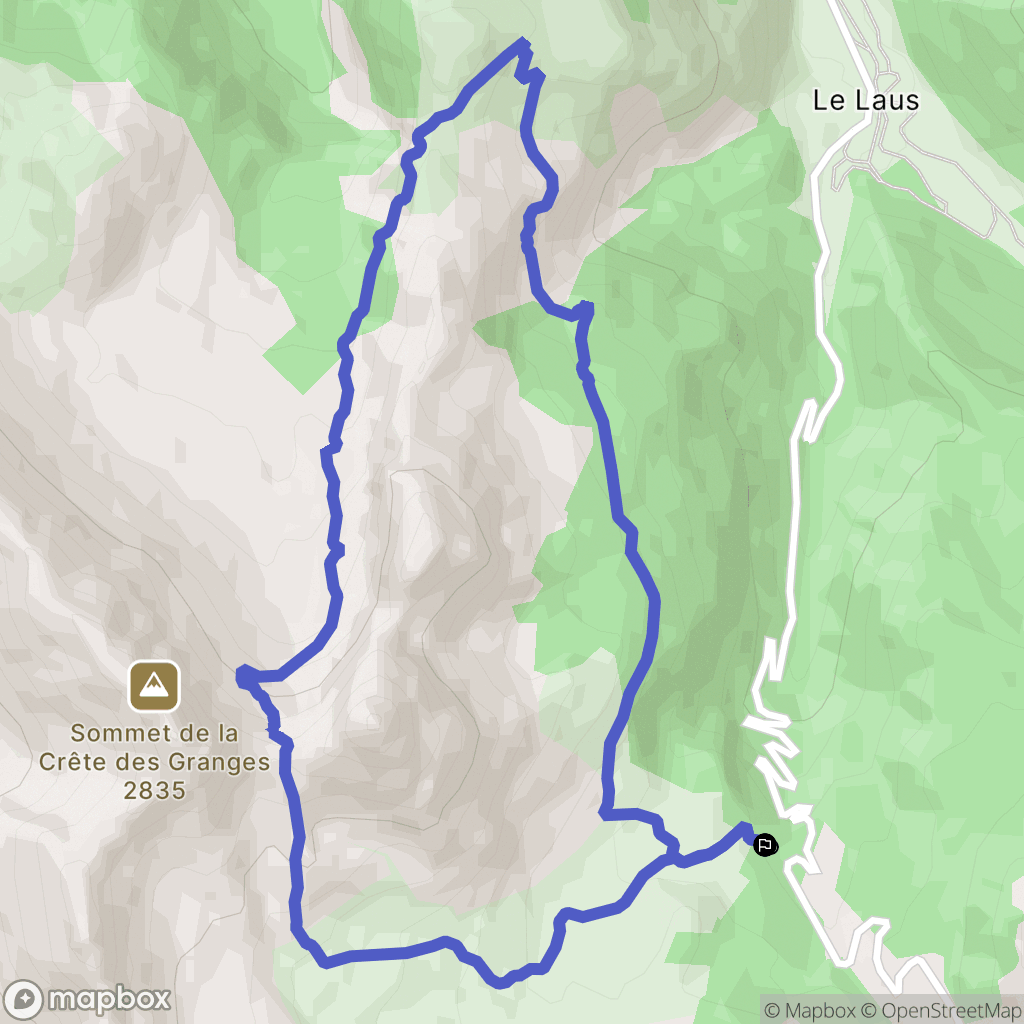 Cervières : carte du parcours de randonnée - France