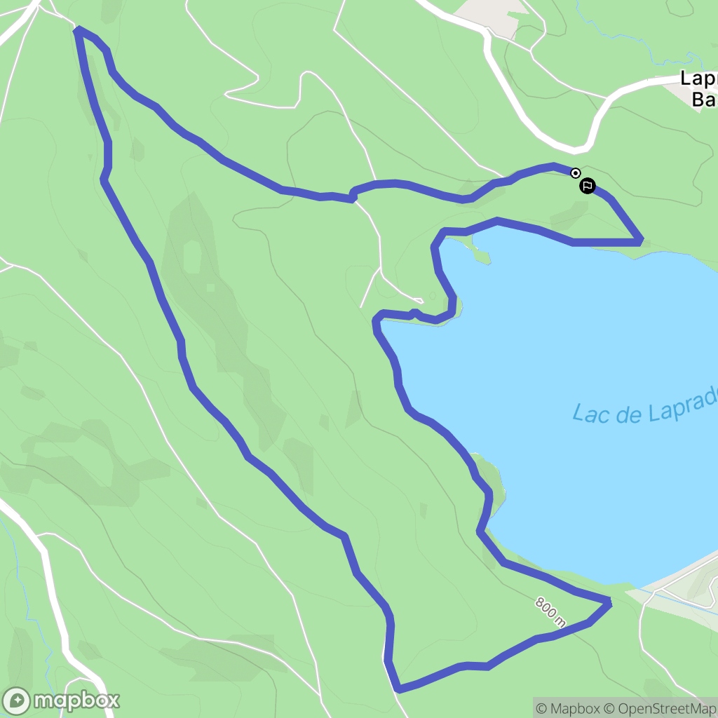 Laprade : carte du parcours de randonnée - France