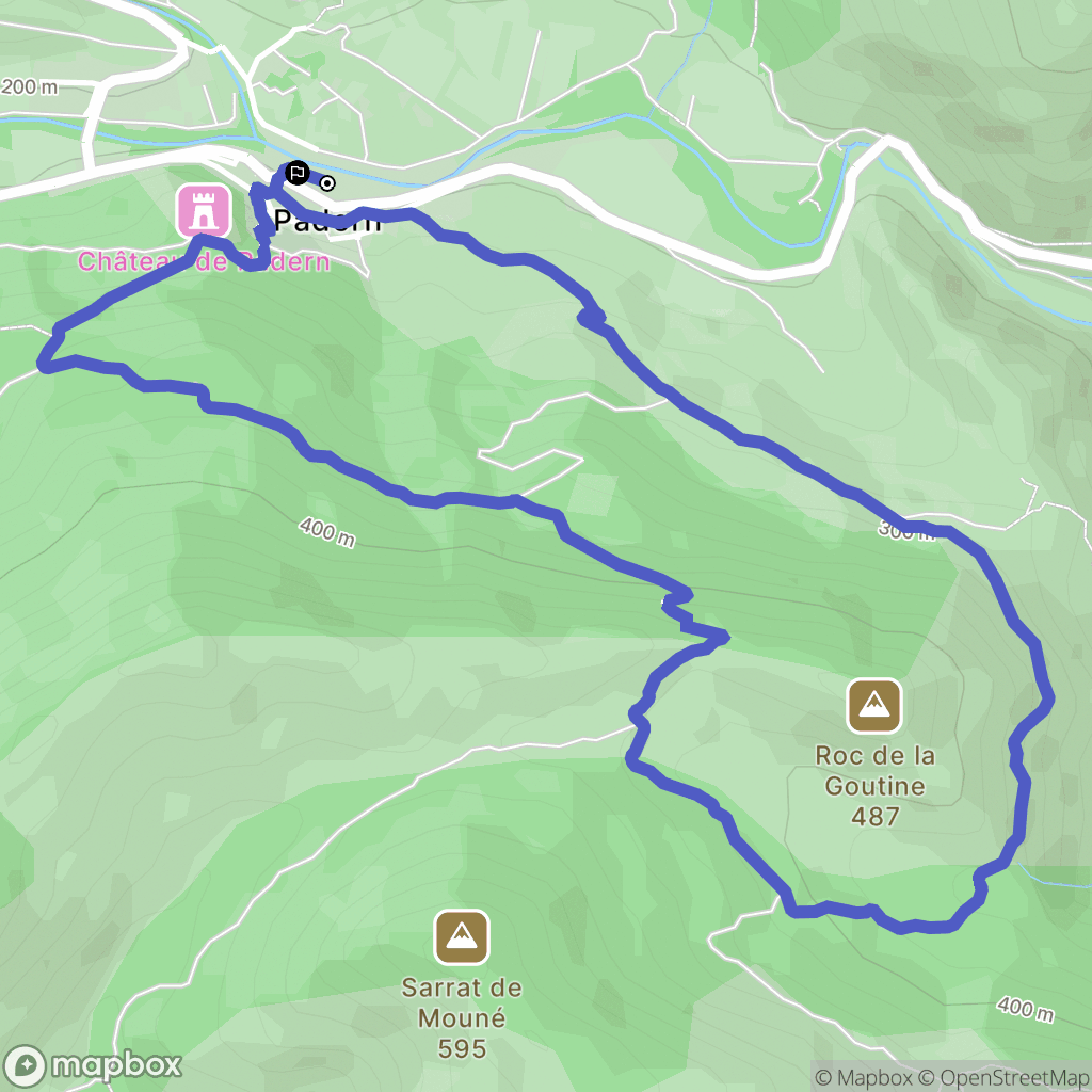 Padern : carte du parcours de randonnée - France