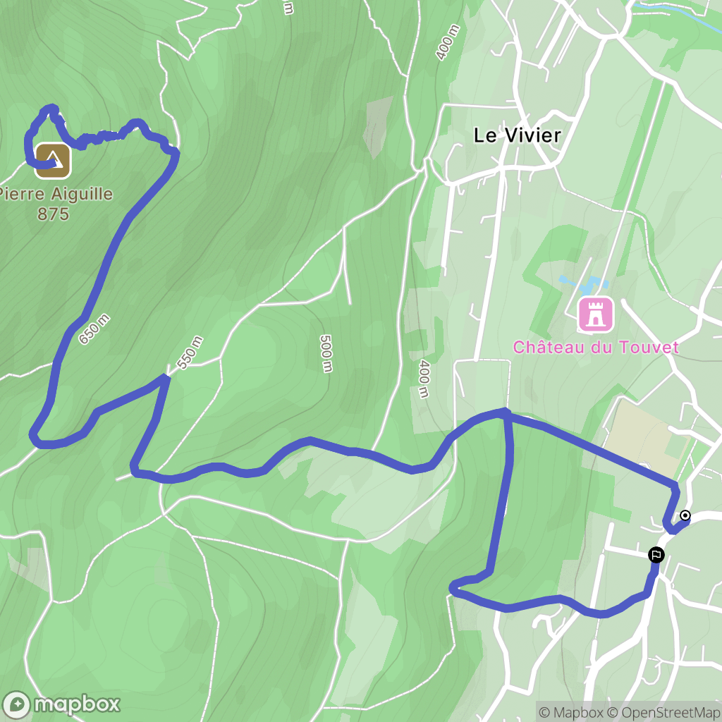 Le Touvet : carte du parcours de randonnée - France