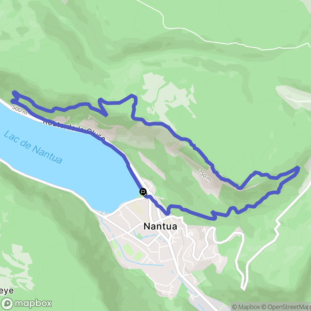 Nantua : carte du parcours de randonnée - France