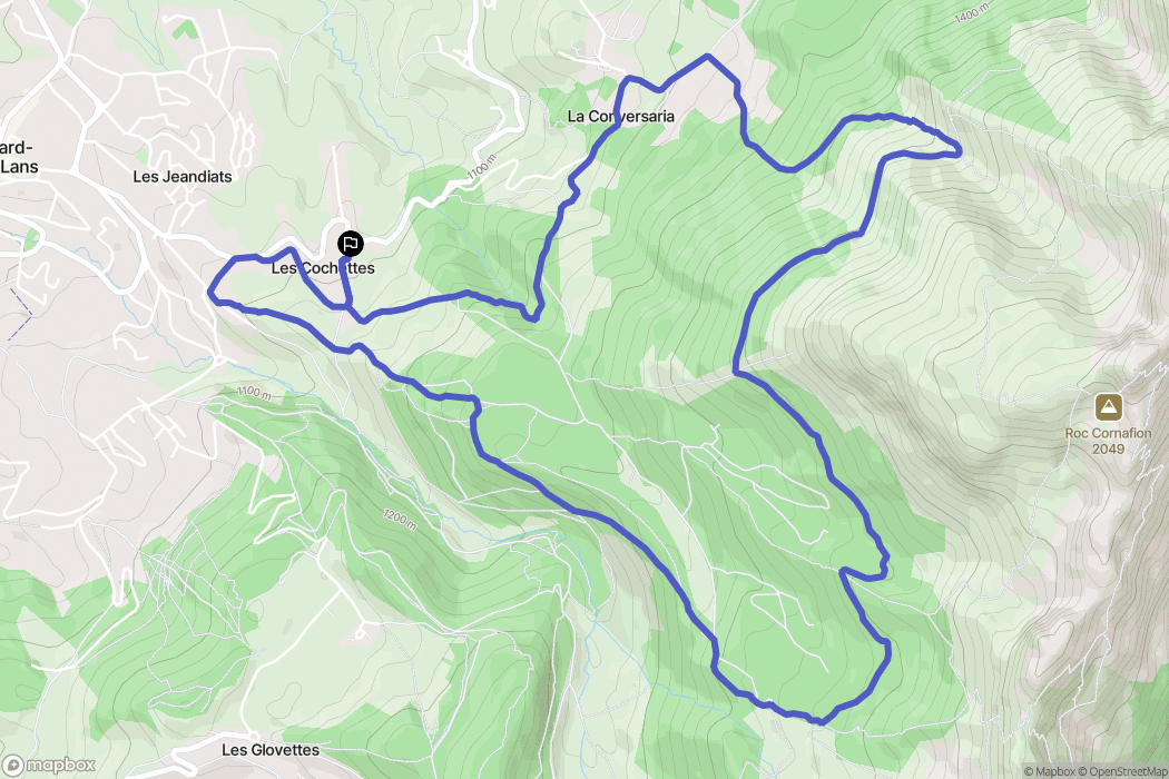 Villard-de-Lans : carte du parcours de randonnée - France