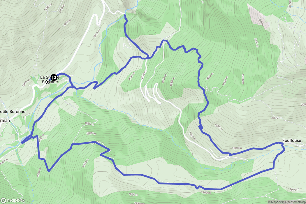 Saint-Paul-sur-Ubaye : carte du parcours de randonnée - France