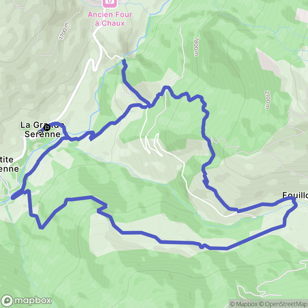 Saint-Paul-sur-Ubaye : carte du parcours de randonnée - France