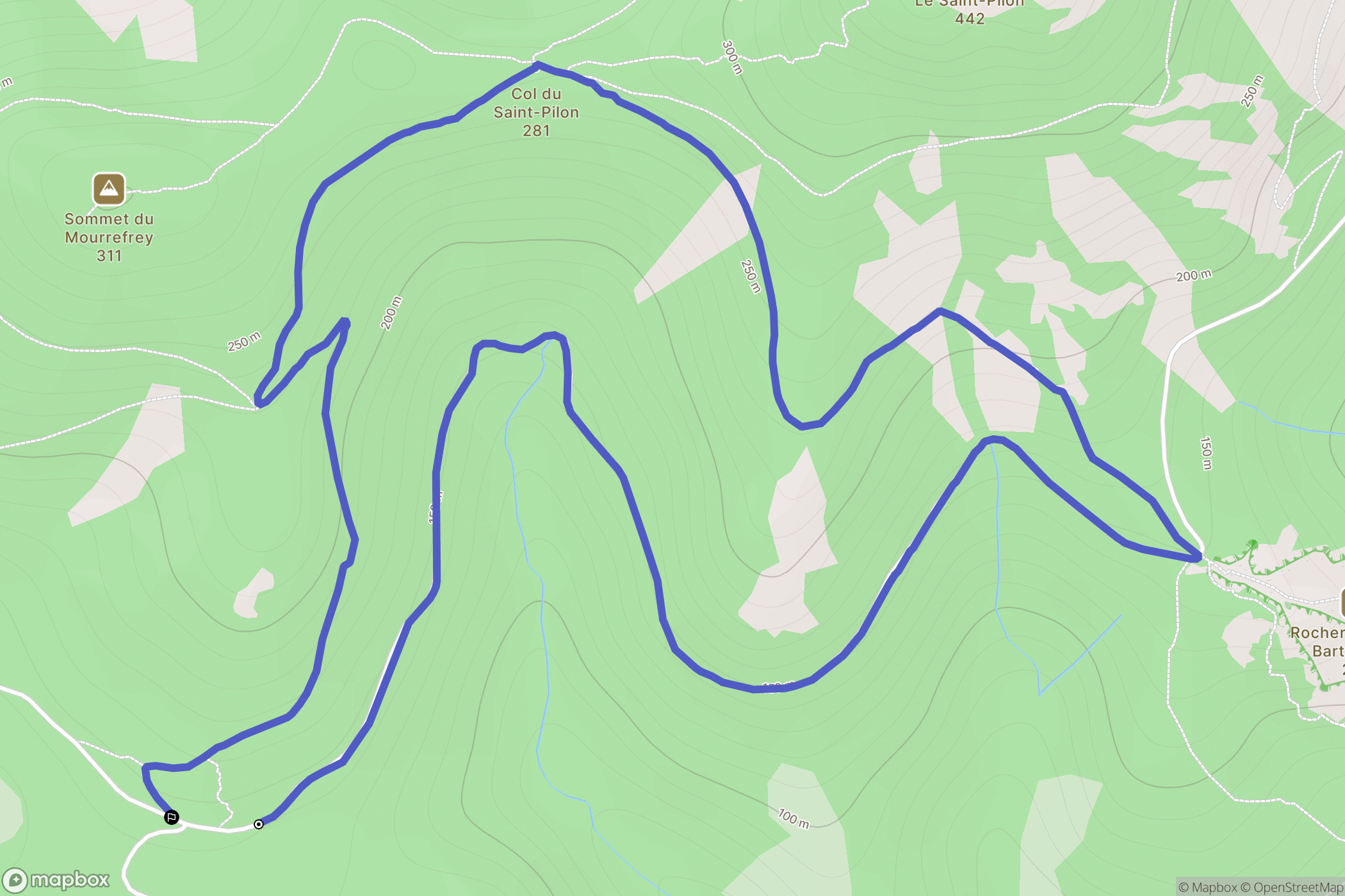 Saint-Raphaël : carte du parcours de randonnée - France