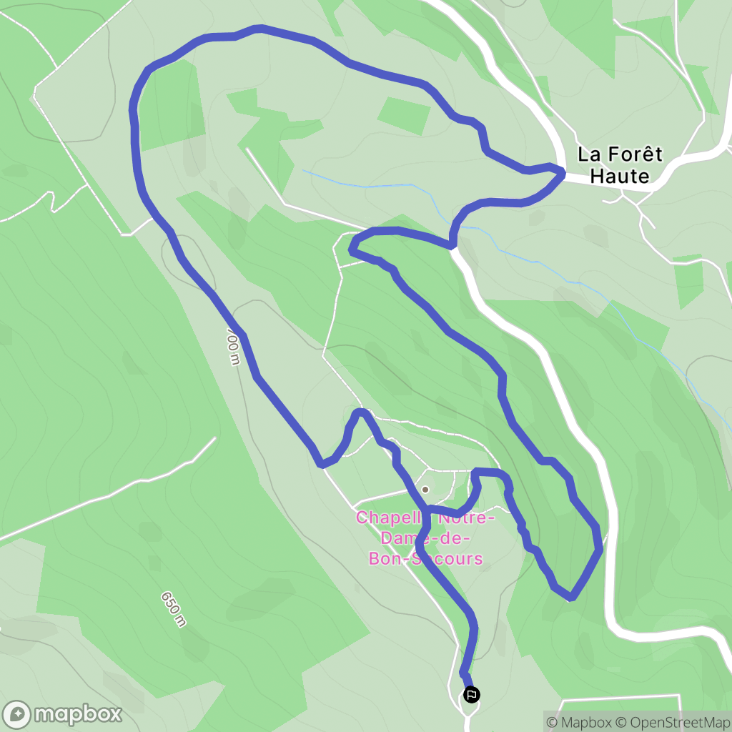 Saint-Gilles-les-Forêts : carte du parcours de randonnée - France