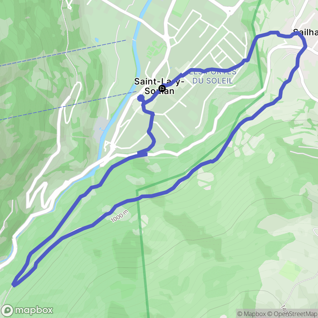 Saint-Lary-Soulan : carte du parcours de randonnée - France