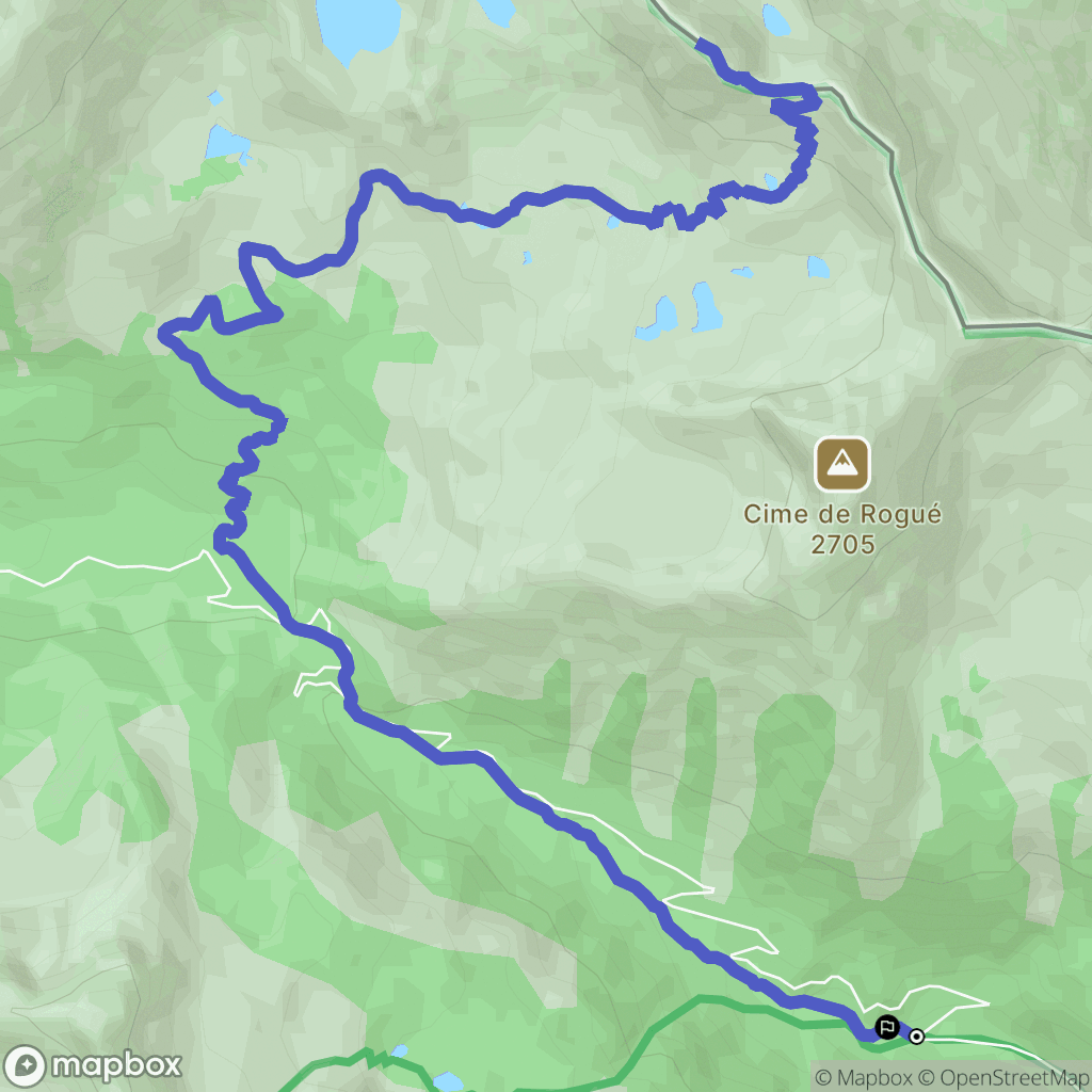 Saint-Martin-Vésubie : carte du parcours de randonnée - France