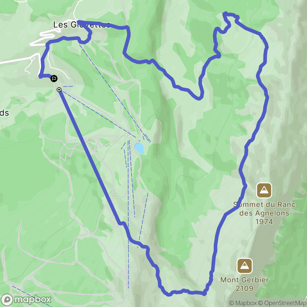 Villard-de-Lans : carte du parcours de randonnée - France