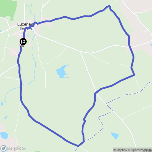 Lucenay-lès-Aix : carte du parcours de randonnée - France