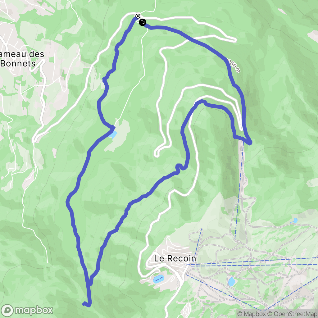 Les Seiglières : carte du parcours de randonnée - France