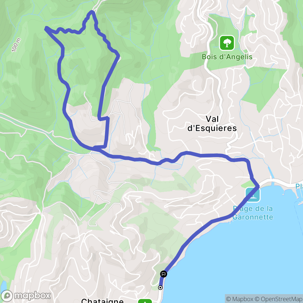 Sainte-Maxime : carte du parcours de randonnée - France