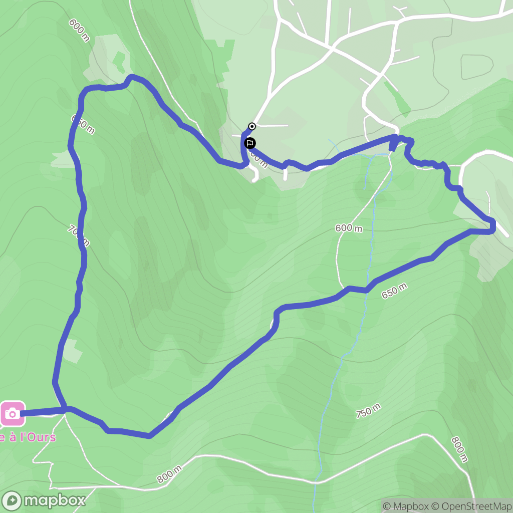 Faverges : carte du parcours de randonnée - France