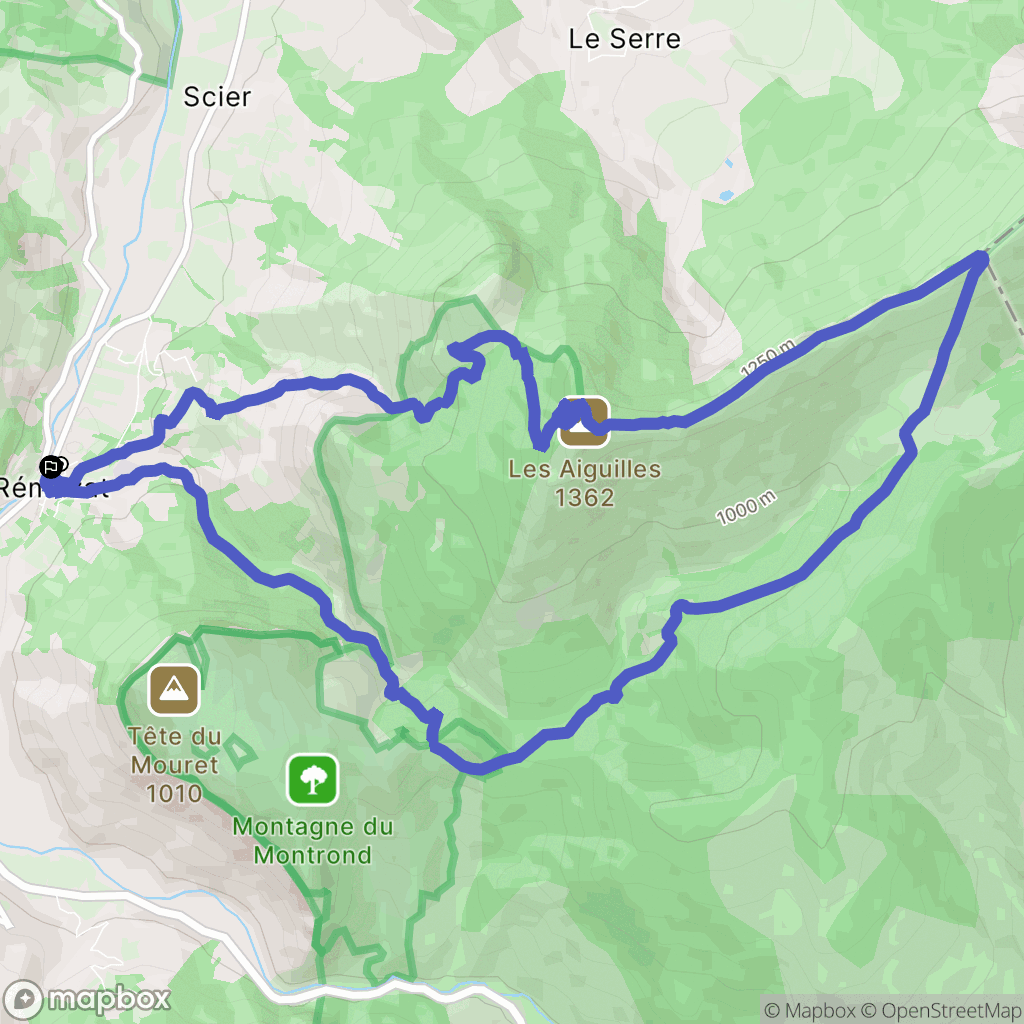 Rémuzat : carte du parcours de randonnée - France