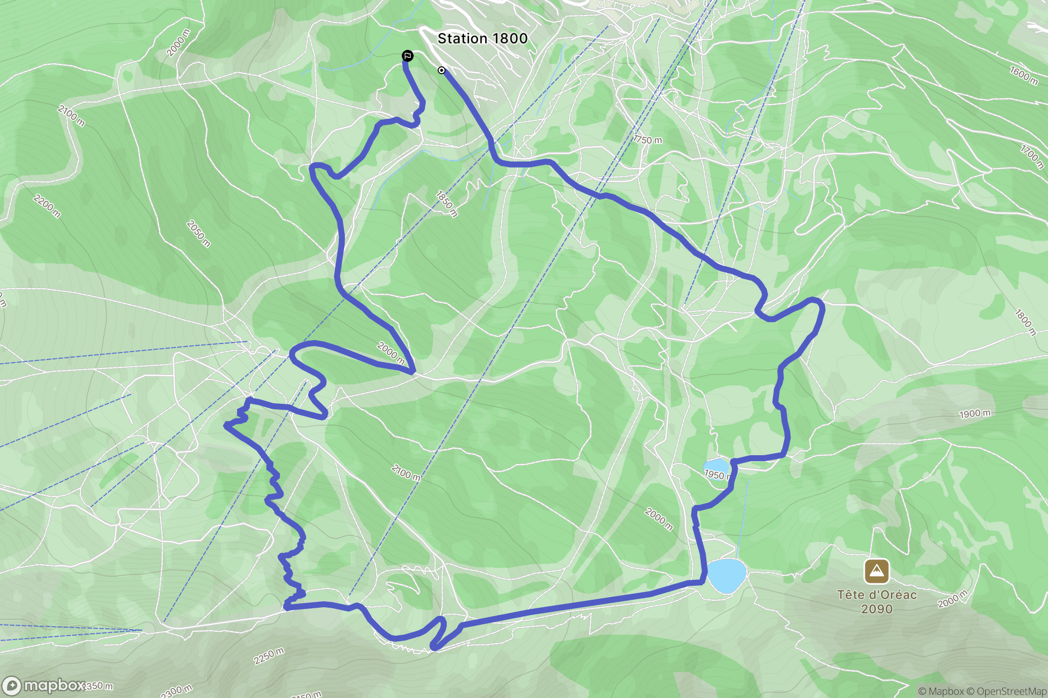Puy-Saint-Vincent : carte du parcours de randonnée - France