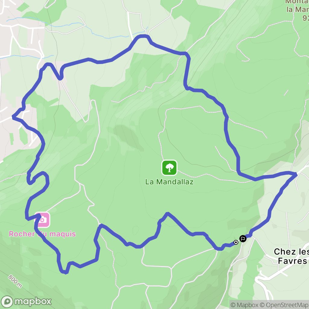 La Balme de Sillingy : carte du parcours de randonnée - France
