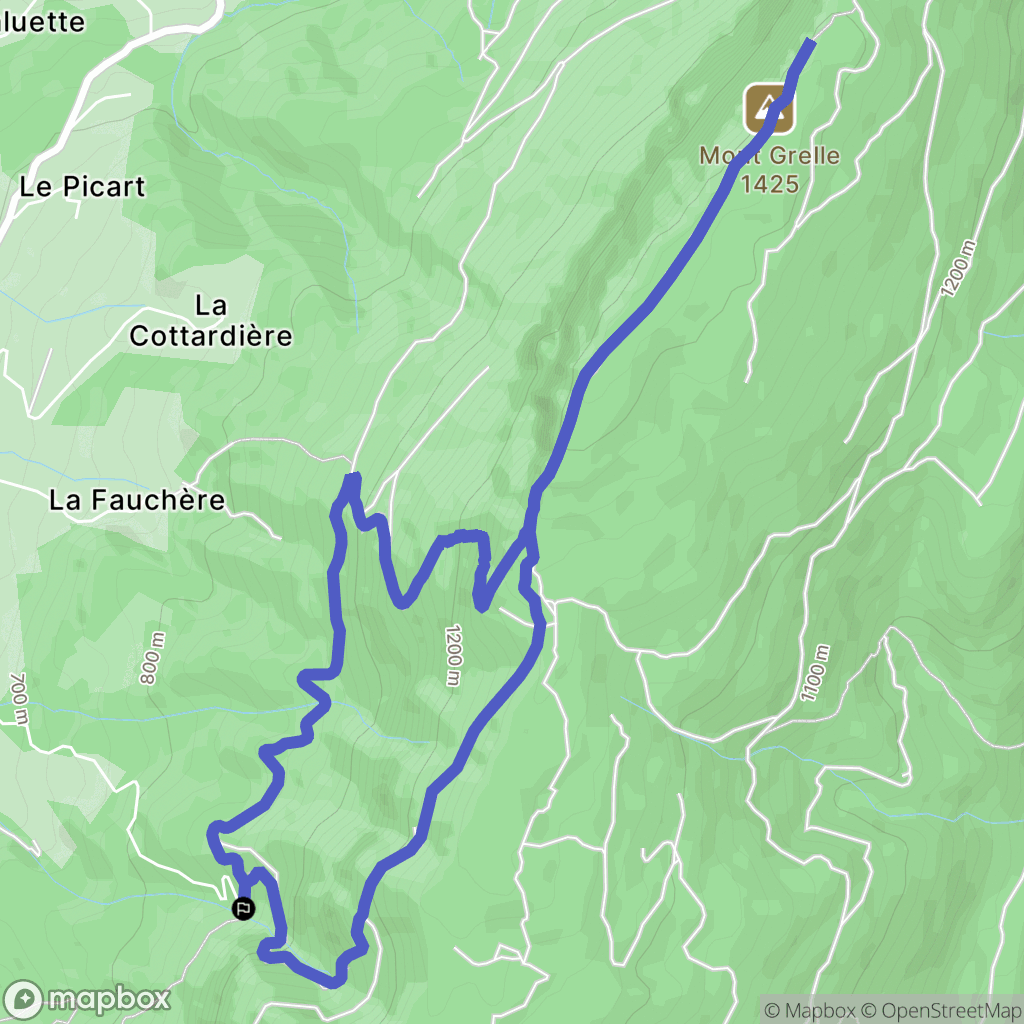 Attignat-Oncin : carte du parcours de randonnée - France