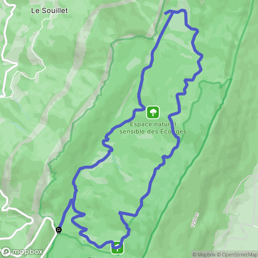 Saint-Gervais : carte du parcours de randonnée - France