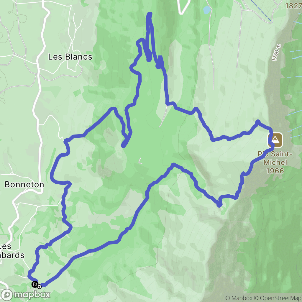 Villard-de-Lans : carte du parcours de randonnée - France