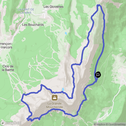 Prélenfrey : carte du parcours de randonnée - France