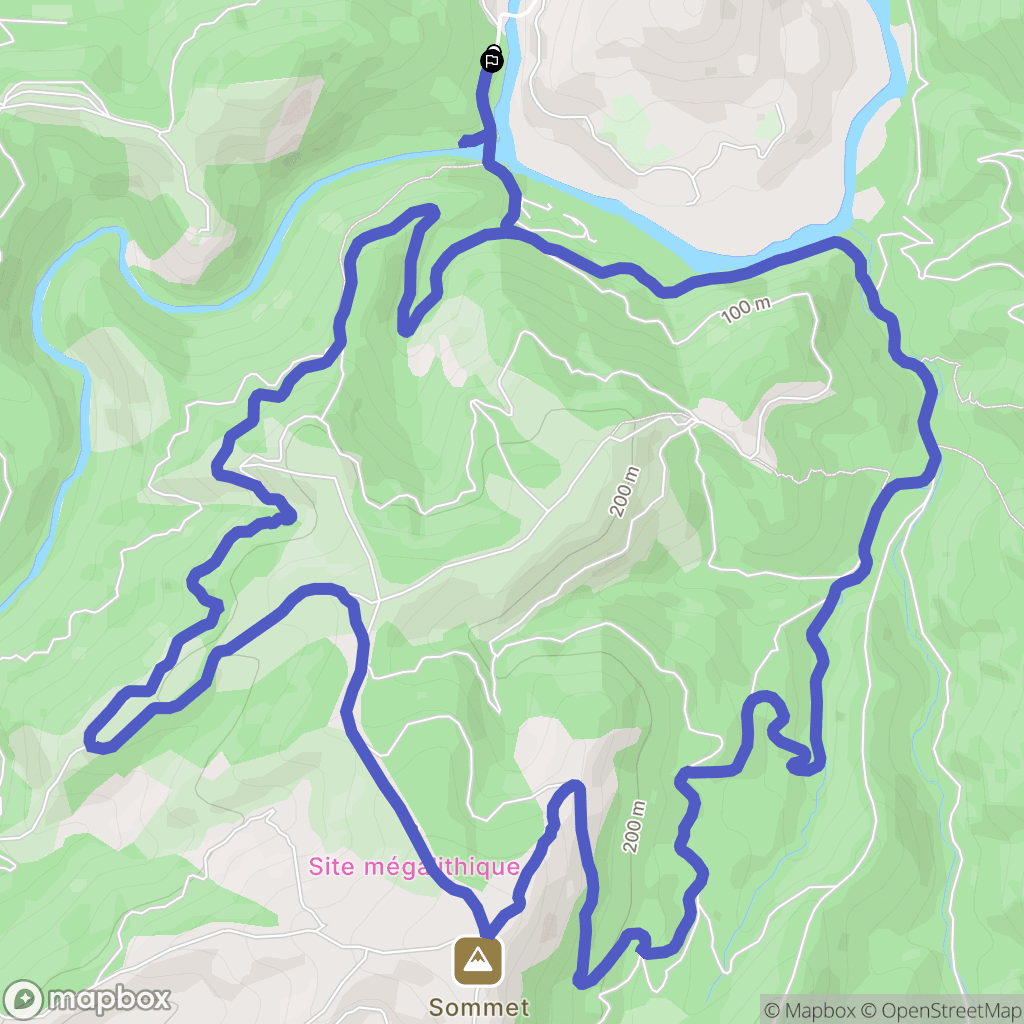 Vidauban : carte du parcours de randonnée - France