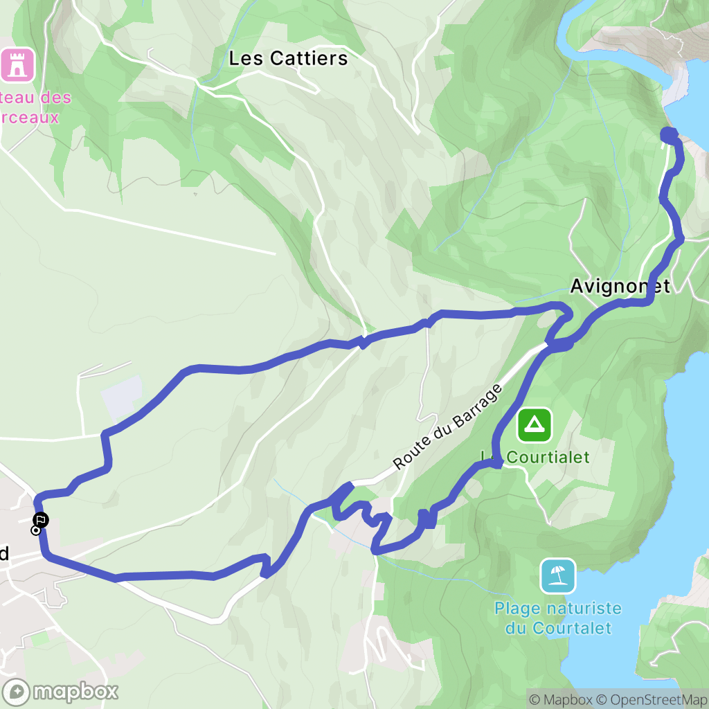 Sinard : carte du parcours de randonnée - France