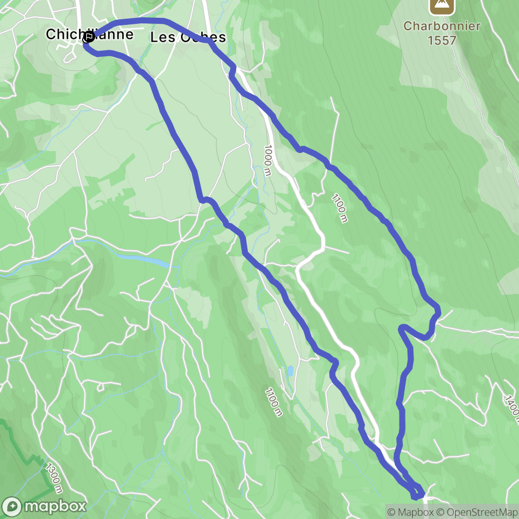 Chichilianne : carte du parcours de randonnée - France